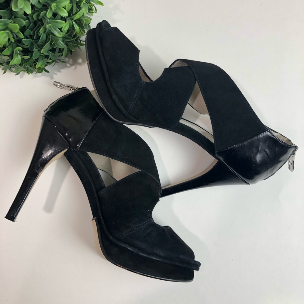 Michael Michael Kors Suede Black Platform High Heels